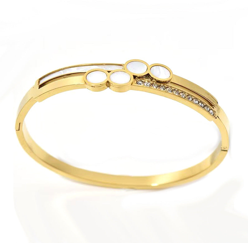 Acier inoxydable minimaliste géométrique Grand modèle mural Titanium Bracelet en acier