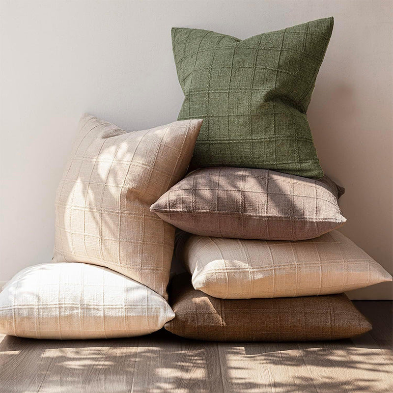 Coussins de canapé pour salon Chenille Plain en couleur solide