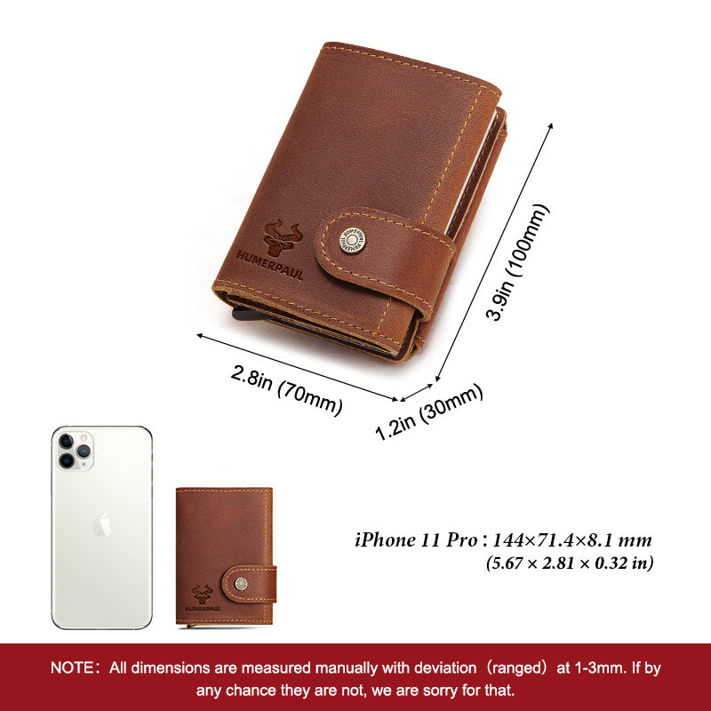 Porte-cartes RFID pop-up automatique Housse de carte en alliage d'aluminium antivol Packag