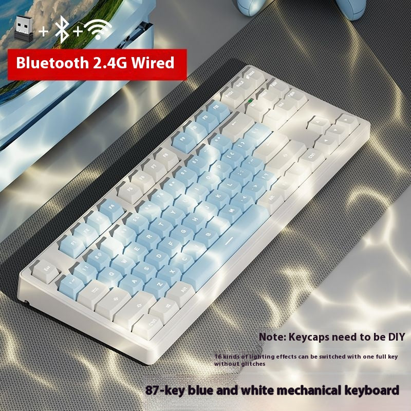 Jeu de bureau sans fil Bluetooth Clavier mécanique trois modèles