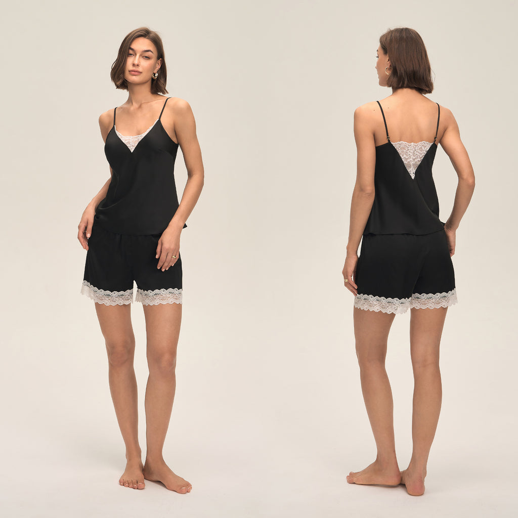 Dentelle-Panel Solid-Color combinaison de saut sexy avec short en suspension