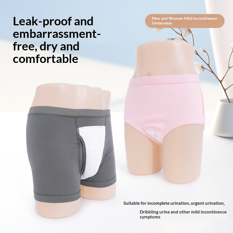 Sous-vêtements respirants en coton lavable pour adultes d'âge moyen à plus âgé avec incontinence légère