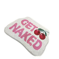 Imitation cartoon Cashmere Rug avec des lettres et des fruits Absorbant tapis de salle de bains