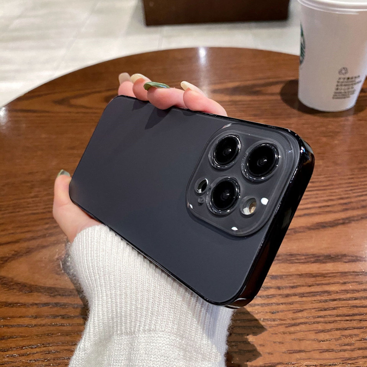 Cas de téléphone portable en acrylique givré