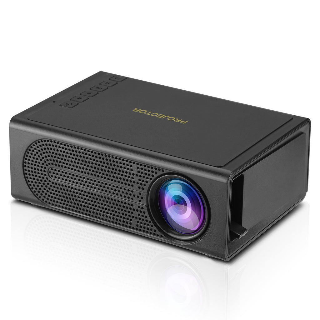 Mini projecteur portable filé même écran avec support de téléphone mobile