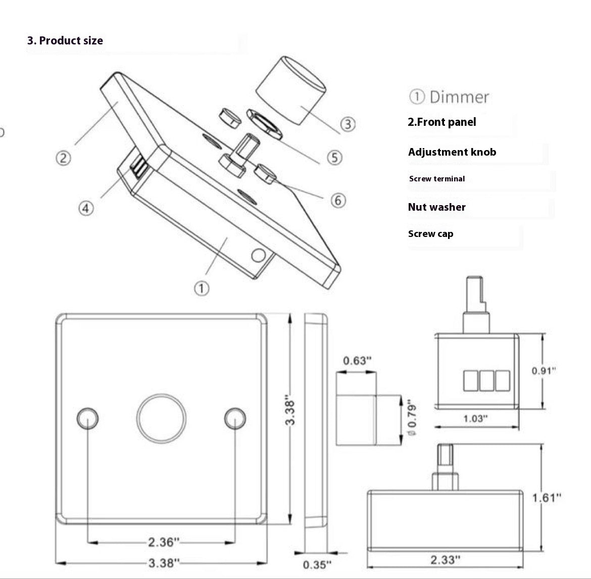 Commutateur LED spécial pour Yacht et RV Downlight