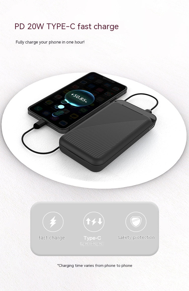 Chargeur sans fil pliable 10000 MA Power Bank