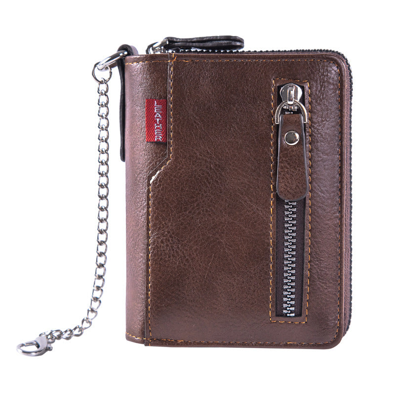 Fentes de cartes multiples Grande capacité deux fois Zipper cash and Card Versatile Bag