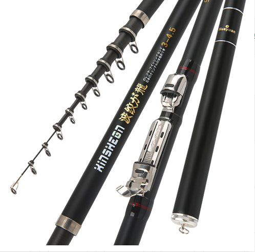Corrugated Longji peche Rod Rocky Rod Light Hard Carbon Fishing Rod Hand and Sea Dual-pu
