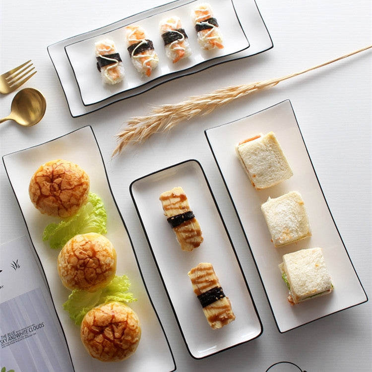 Assiette japonaise Sushi simple en céramique