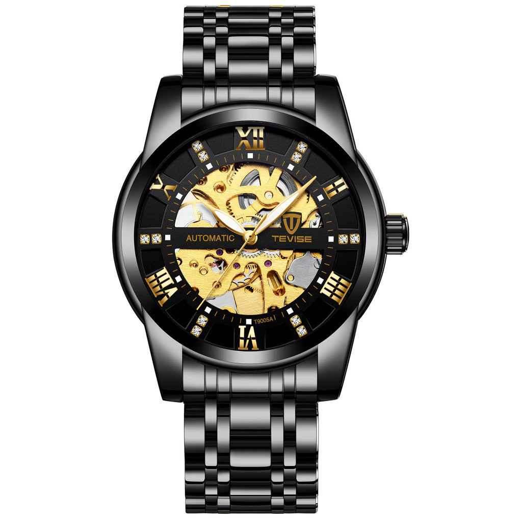 Montre mécanique avec un bracelet en acier creux