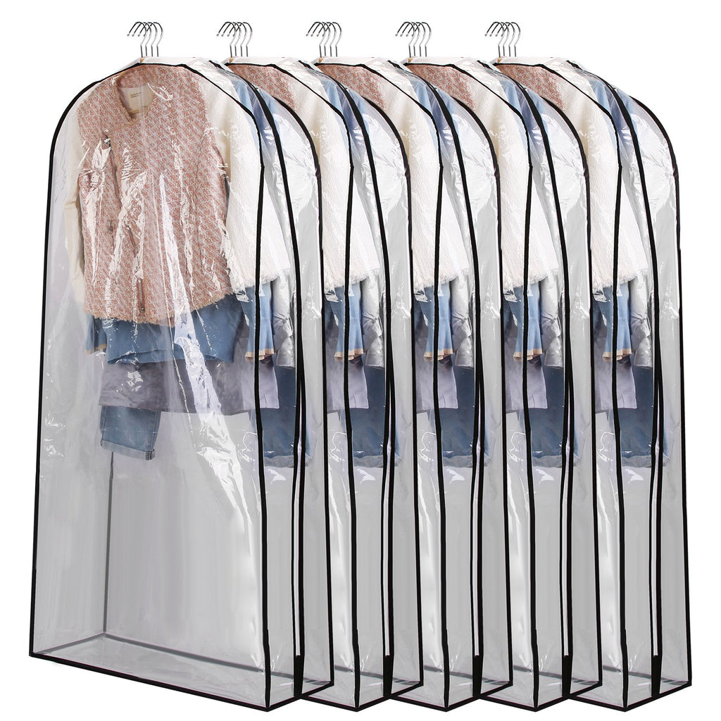 5 Pack 60In OU 40In Options Sac de vêtement pour suspendre des vêtements Organisation Imperméable à la poussière Waterpr