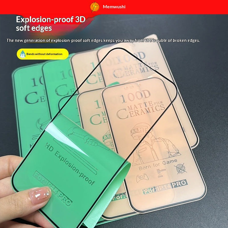 Film de protection souple plein écran pour téléphones avec revêtement en céramique diamant