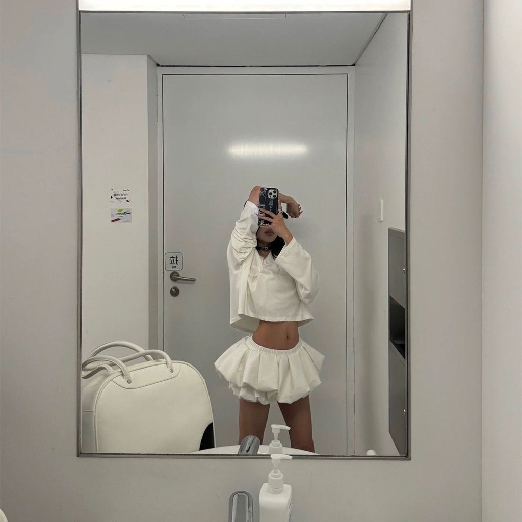 Jupe en dentelle de taille basse de couleur blanche de printemps pour femmes