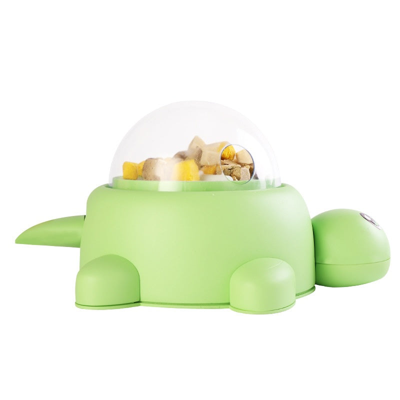 Distributeur de nourriture pour animaux de compagnie Puzzle-style Little Turtle Press-and-feed Feeder
