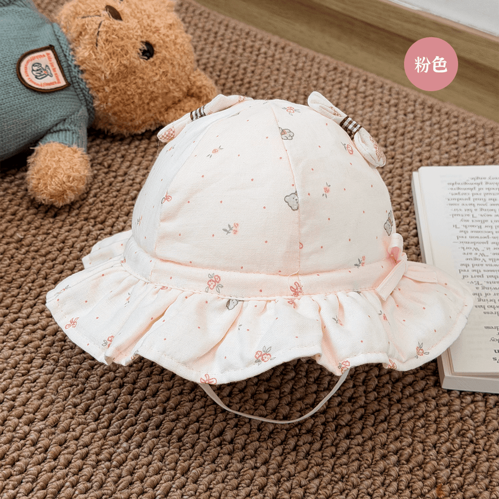 Chapeau de brim pour ours fleuri d'été avec doublure intérieure douce