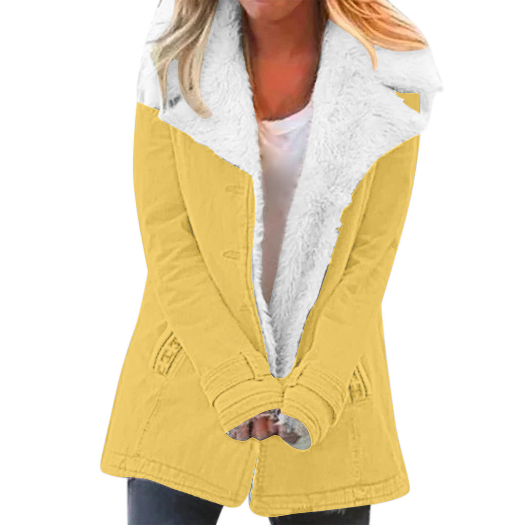 Manteau de coton chaud à manches longues à manches longues