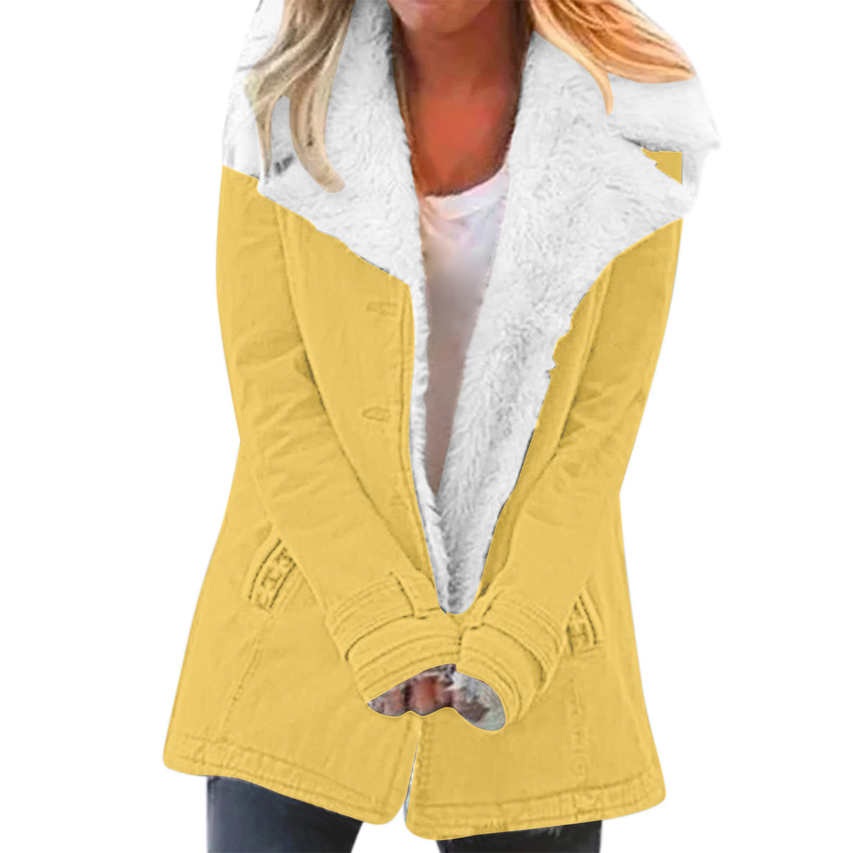 Manteau de coton chaud à manches longues à manches longues