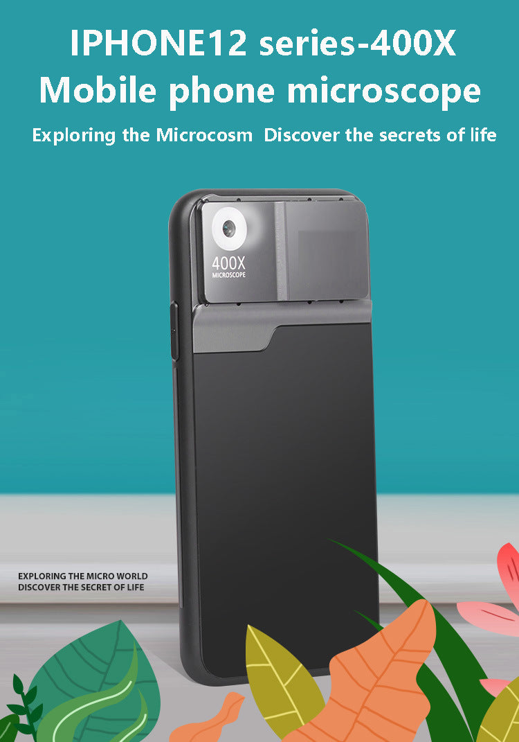 Aluminium Alliage Tpu Téléphone portable Microscope Lens 400X HD