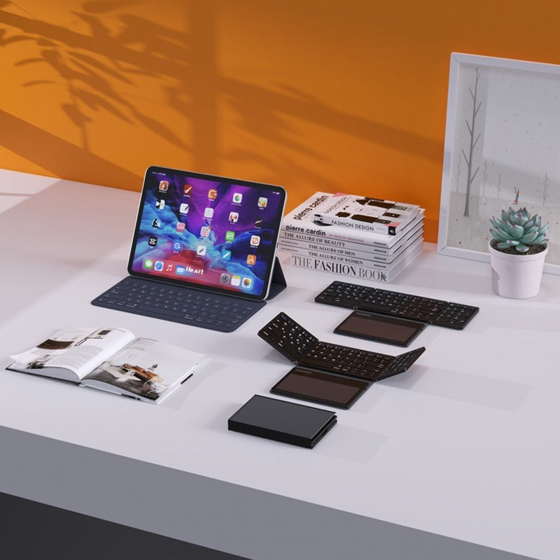 B055 Business Leather Large Touch Version Bluetooth pliant clavier