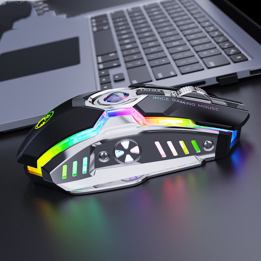 7-bouton 2.4G Silent Charging RGB Streamer Cheval Racing Souris de jeu sans fil