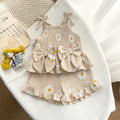 Camisole et shorts pour enfants couleur apricot