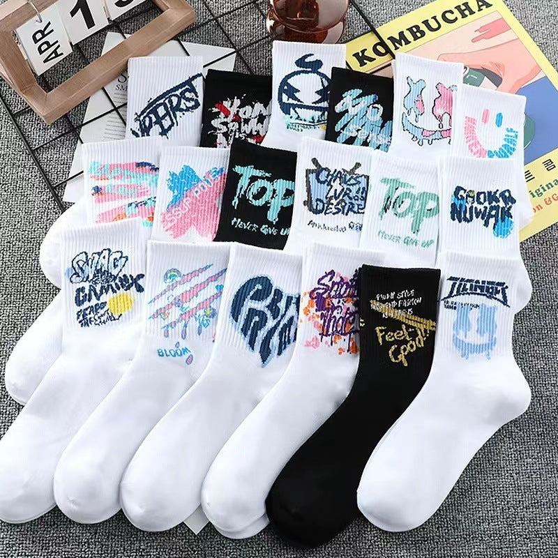 Chaussettes Tube Chaussettes Longues Hommes Sports Blanc Respirant