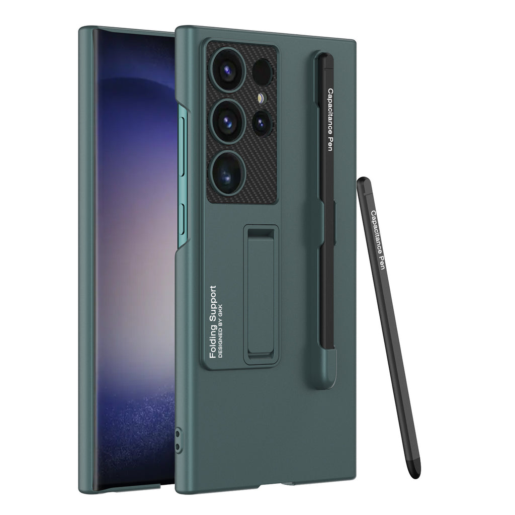 Stylo cas de téléphone à fente Matte Solid Couleur de protection dur Shell