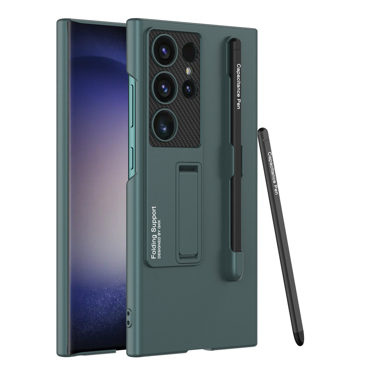 Stylo cas de téléphone à fente Matte Solid Couleur de protection dur Shell