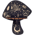 Porte pendule en bois de champignons