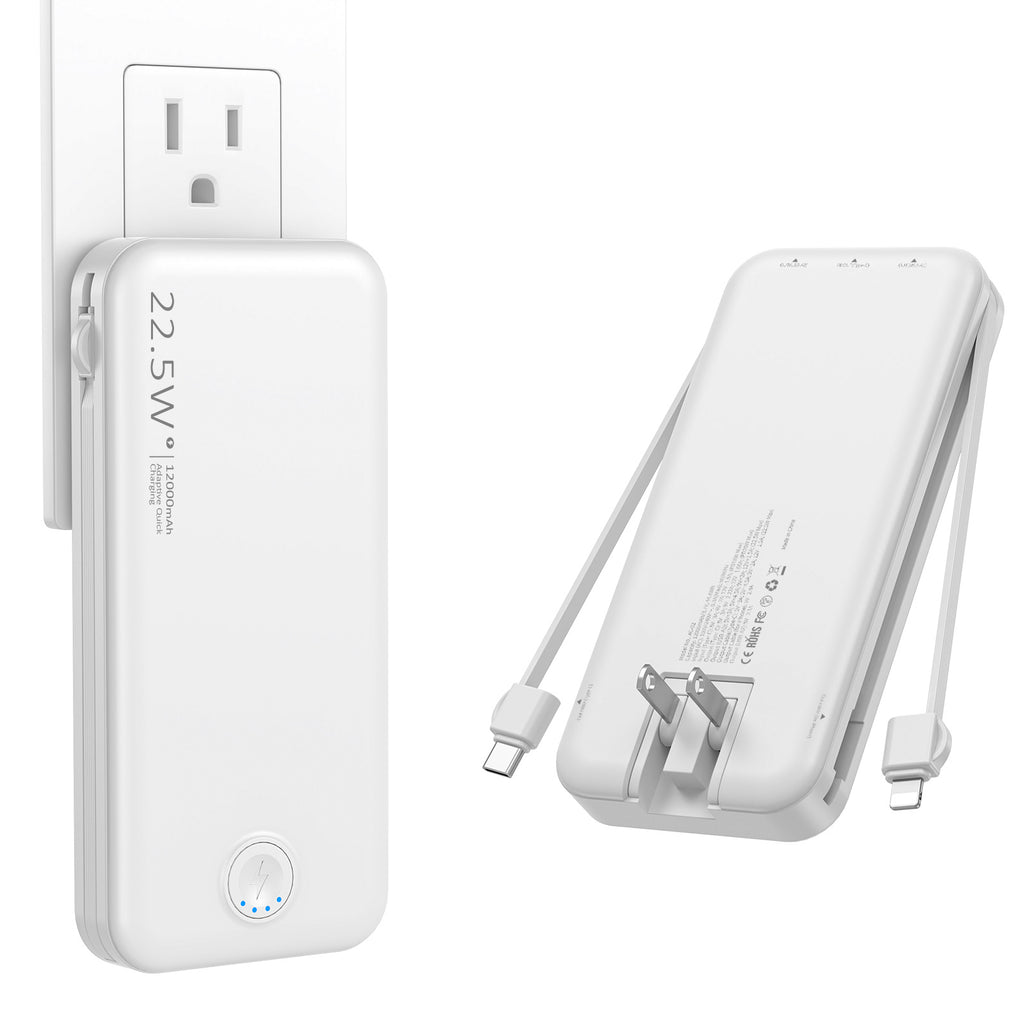 Banque de puissance rechargeable avec recharge rapide et câble