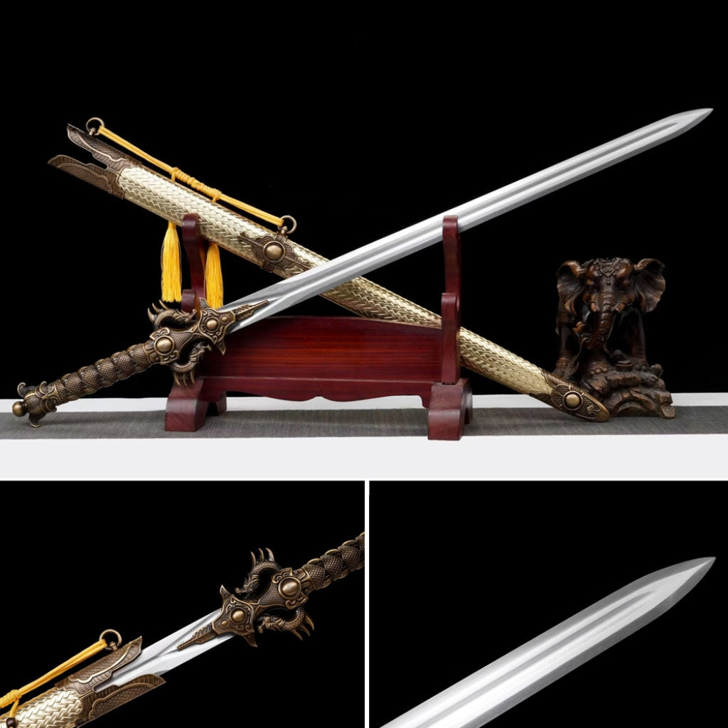 Long Dragon Empereur Épée Long-Style Ancienne Épée Han-Style Épée Intégrée Manga forgée