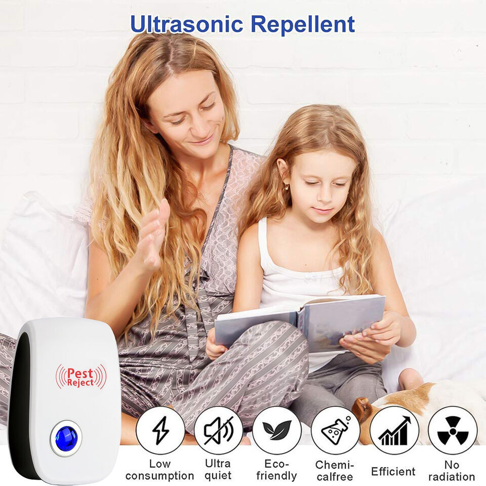 4X Ultrasonic Pest Control Repeller UK Mouse de souris de rat à rejet externe