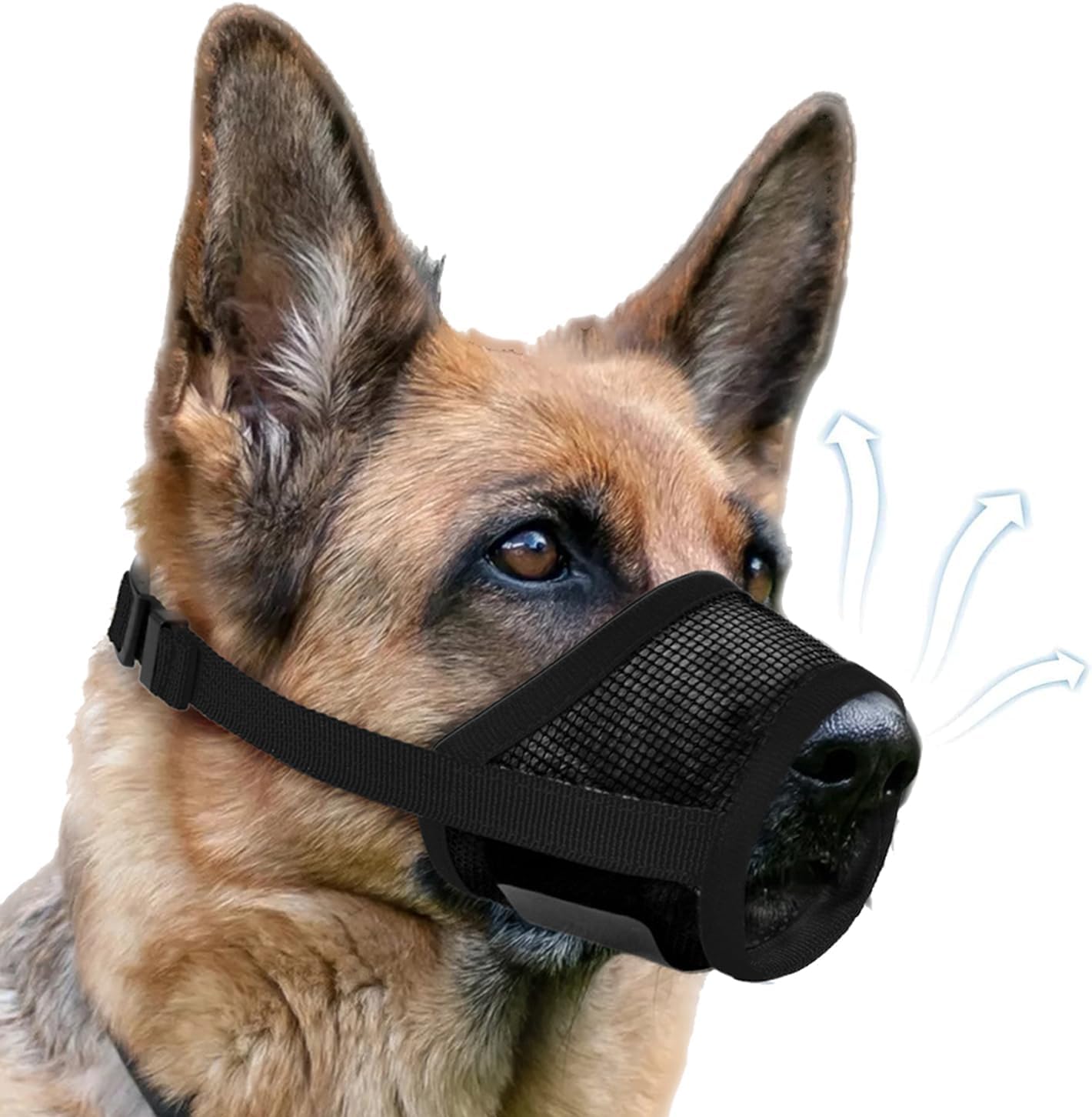 Muselière de chien, Muselière d'air doux pour grands chiens, moules de chien respirantes pour la chasse