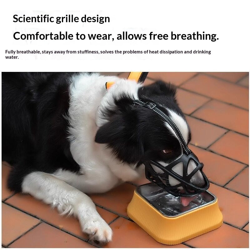 Dog Muzzle to Prevent Biting and Barking - Stop Bark Mask that Allows Drinking