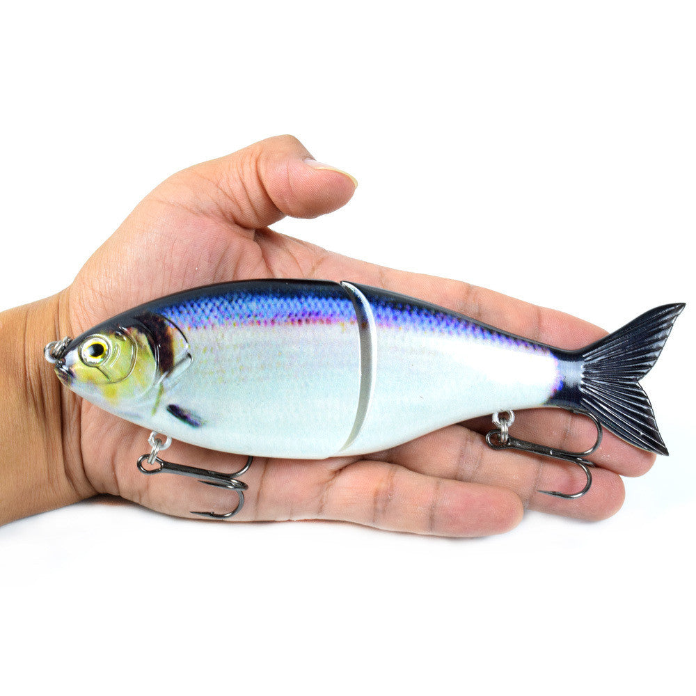 Wo-section Metal Connection Lure Lure Submersible S-forme Multi-section Fishing Lure