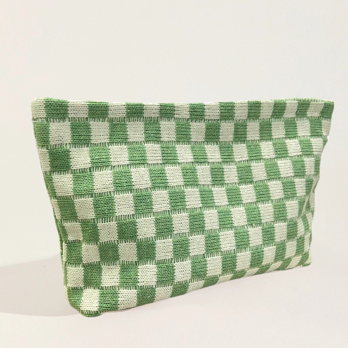 Sac de maquillage de tableau de vérification de fils de grande capacité