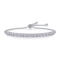 Bracelet de tennis réglable en argent S925