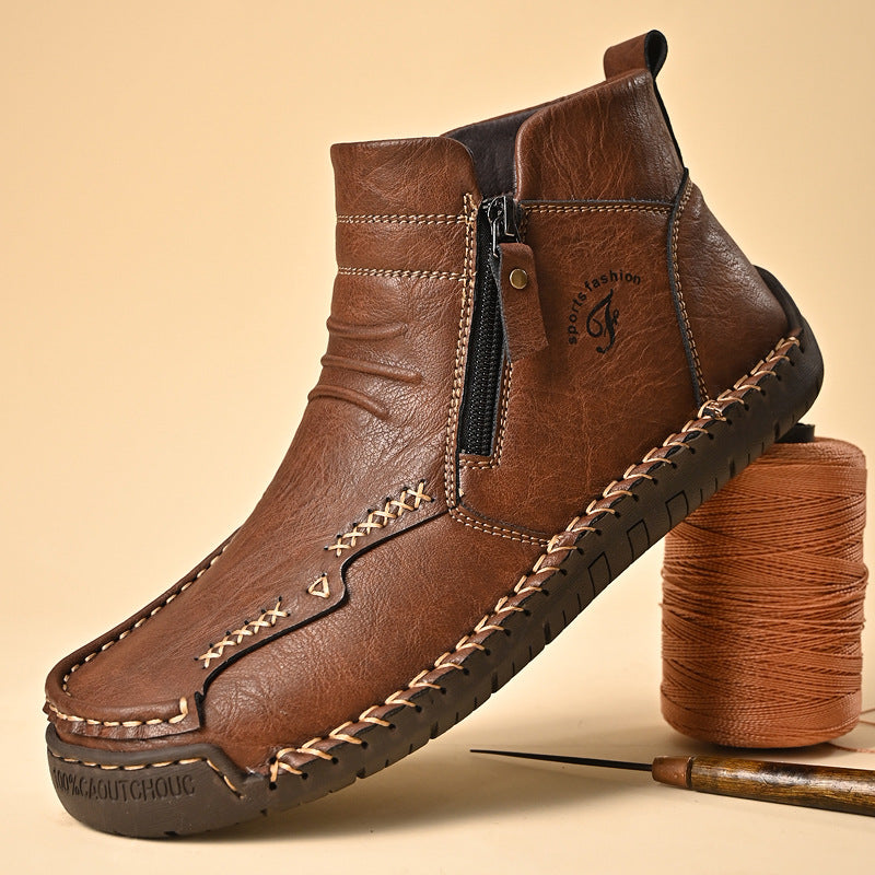 Bottes de cheville haut de gamme plus grande chaud style britannique Dr Boots