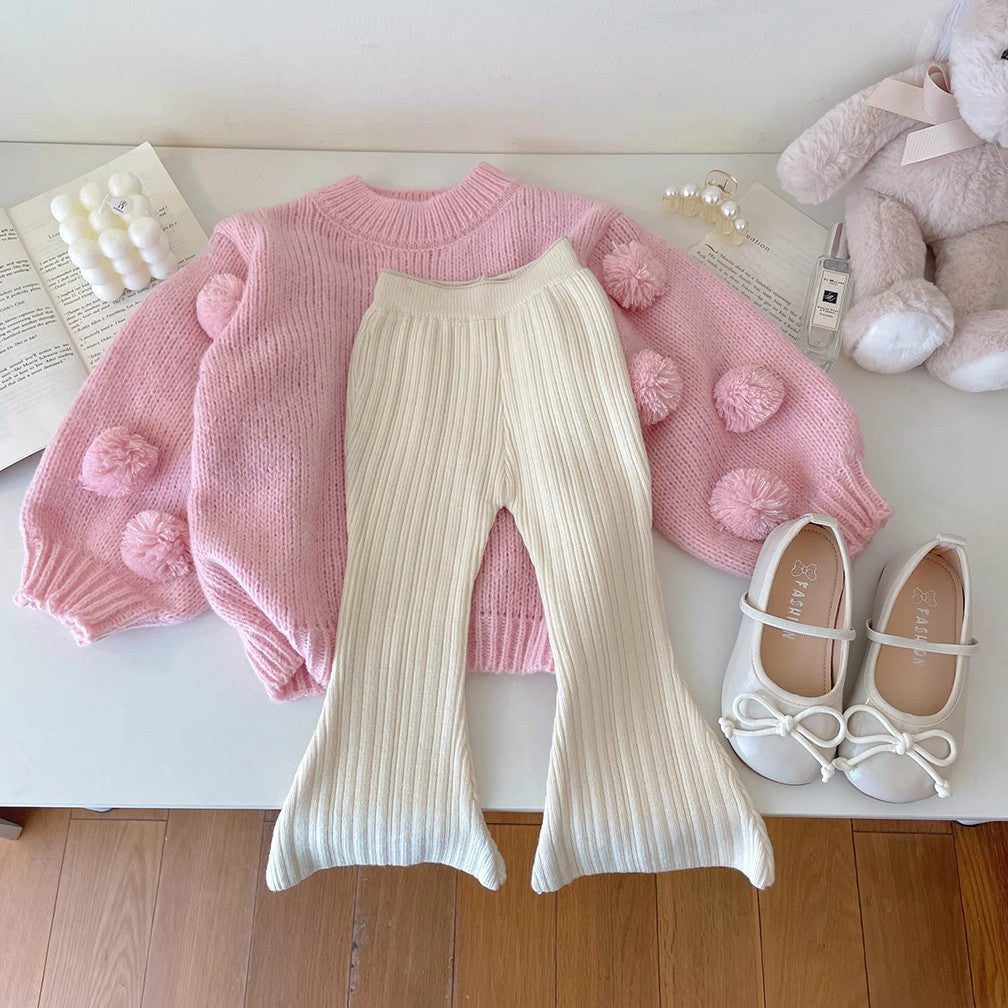 AutumnHiver Filles Pantalons tricotés en laine