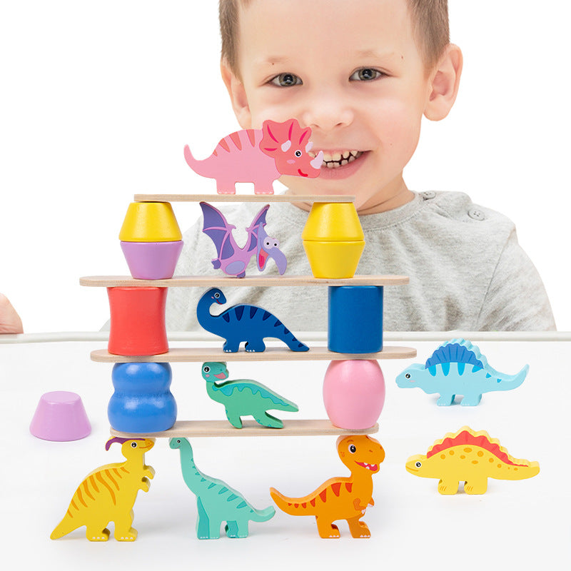 Wooden dinosaur gardening toy