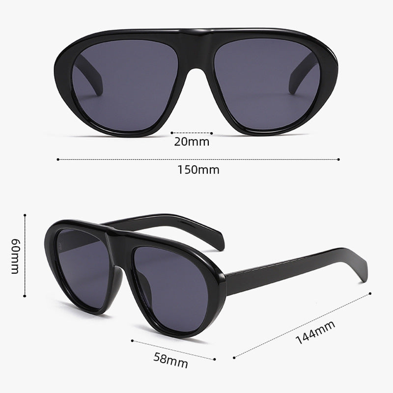 3706 Lunettes de soleil Aviator surdimensionnées