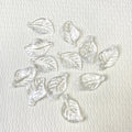 Translucent curved acrylic leaf pendants