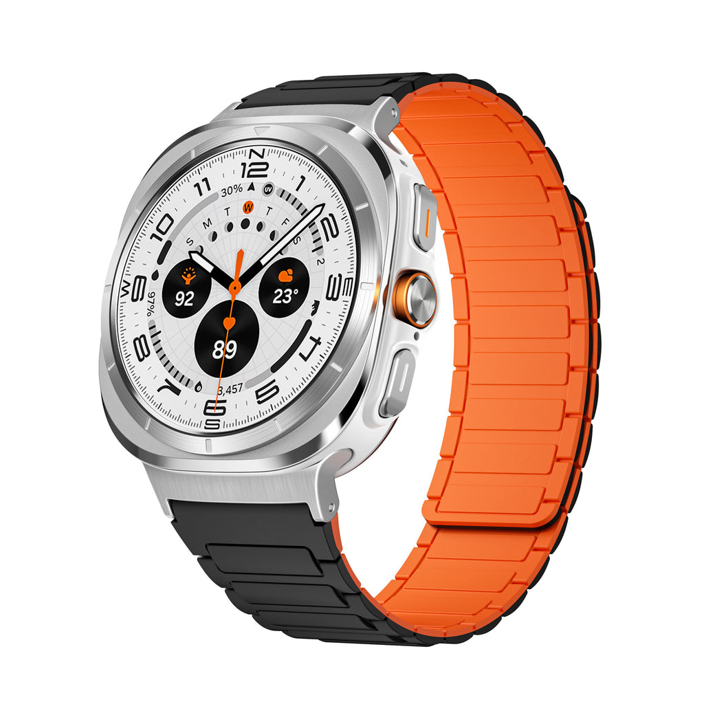 Bracelet de montre magnétique bicolore en silicone
