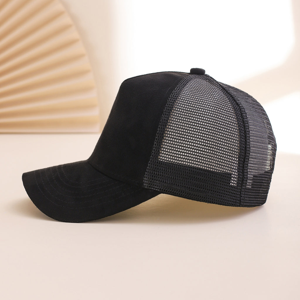 Simple et polyvalent Imitation Tissu Suede Casquette de baseball multicolore pour l'été extérieur