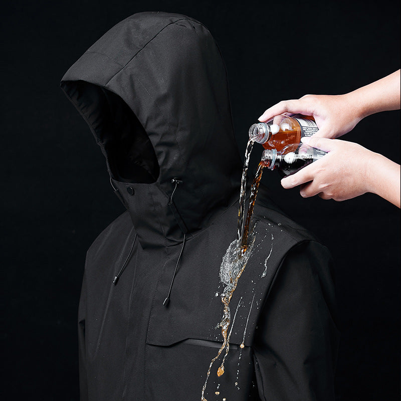 Veste multi-fonctionnelle d'extérieur pour homme en couleur solide