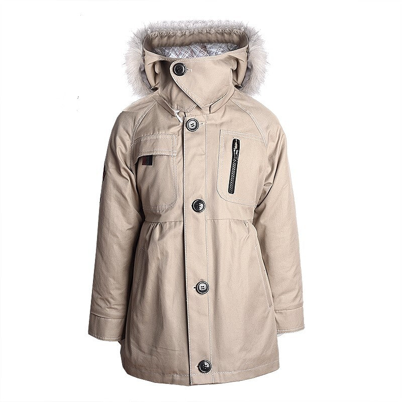 Filles Veste d'hiver chaude en manteau de parka à capuche à capuchon 2-7Y