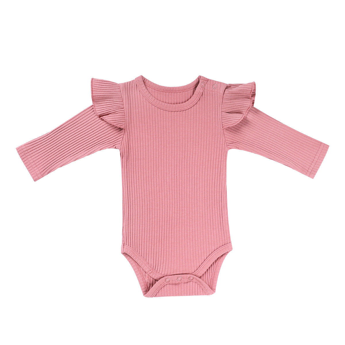 Mode bébé couleur solide épaisse onesie