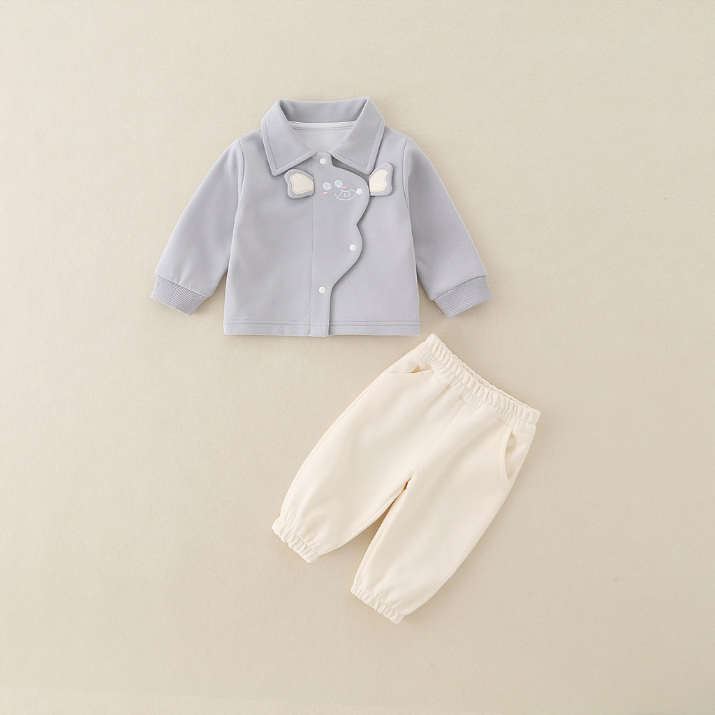 Cotton de bébé garçon Tops Casual Outerwear Spring Deux-Piece Set