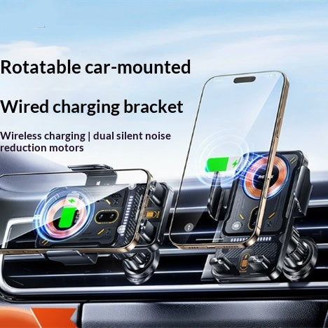 Support de téléphone de voiture avec chargeur magnétique sans fil prend en charge la charge rapide